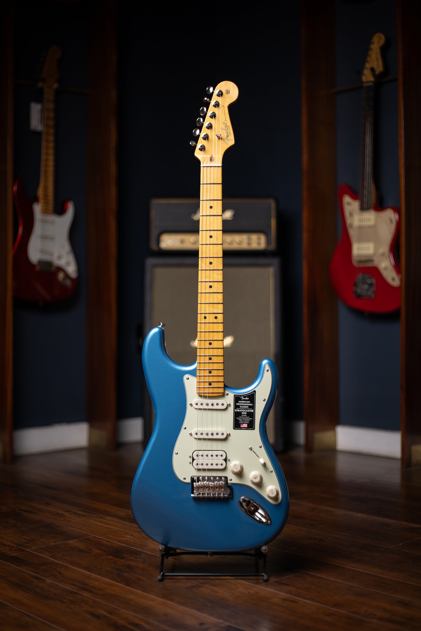 Fender American Professional Classic Stratocaster® HSS Electric Guitar - Lake Placid Blue