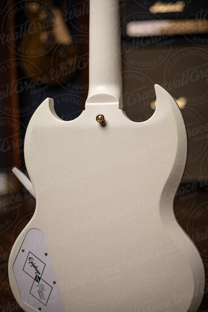 Epiphone 1963 Les Paul SG Custom With Maestro Vibrola Electric Guitar - Classic White