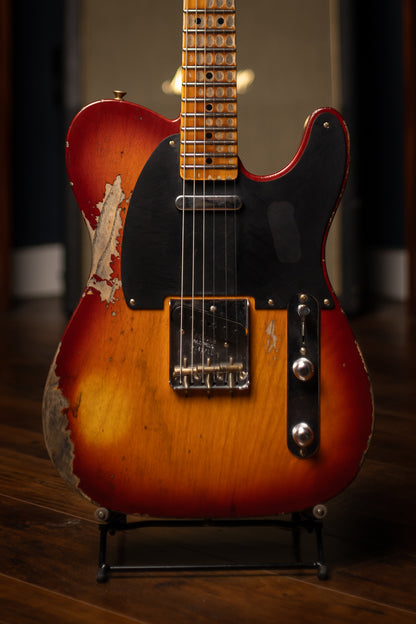 Fender Custom Shop 1952 Telecaster Super Heavy Relic Electric Guitar - Aged Cherry Sunburst