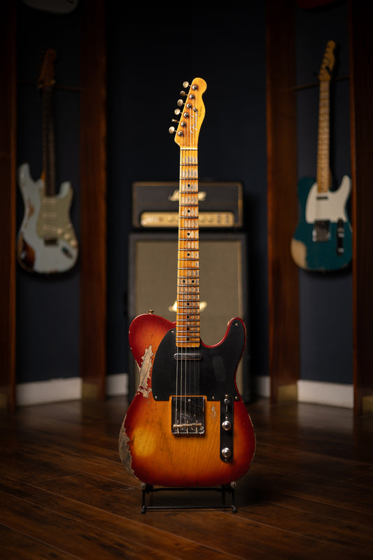 Fender Custom Shop 1952 Telecaster Super Heavy Relic Electric Guitar - Aged Cherry Sunburst