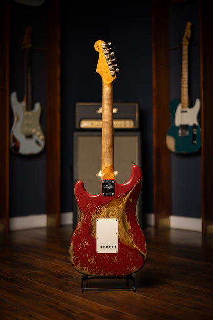 Fender Custom Shop 1961 Stratocaster Super Heavy Relic Electric Guitar - Aged Dakota Red over 3-Color Sunburst