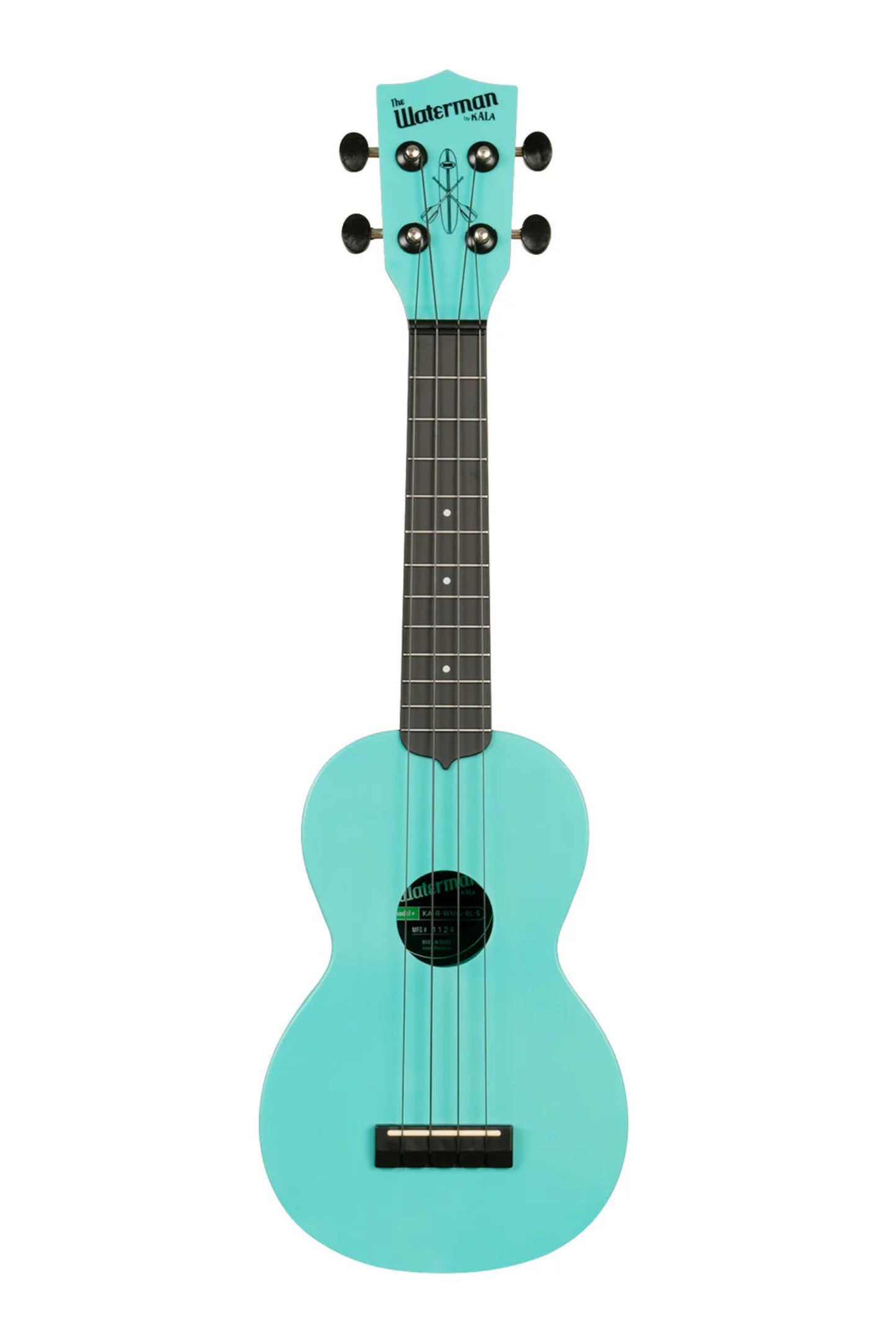 Kala The Waterman Soprano Ukulele - Glow in the Dark Aqua Mist