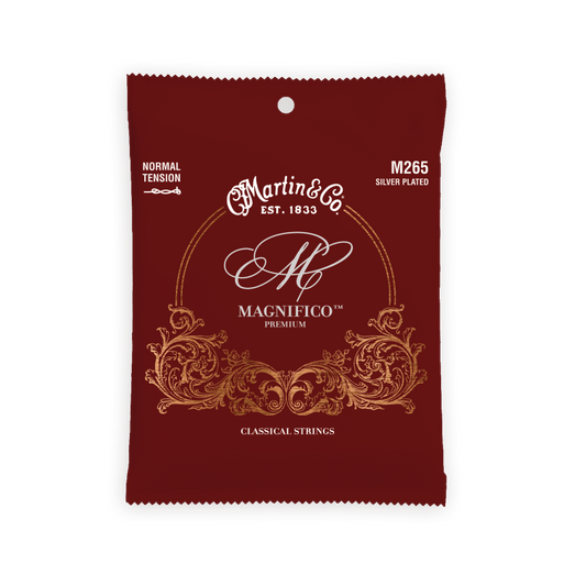 Martin M265 Classical Magnifico Premium Silver-Plated Tie End Guitar Strings - Normal Tension