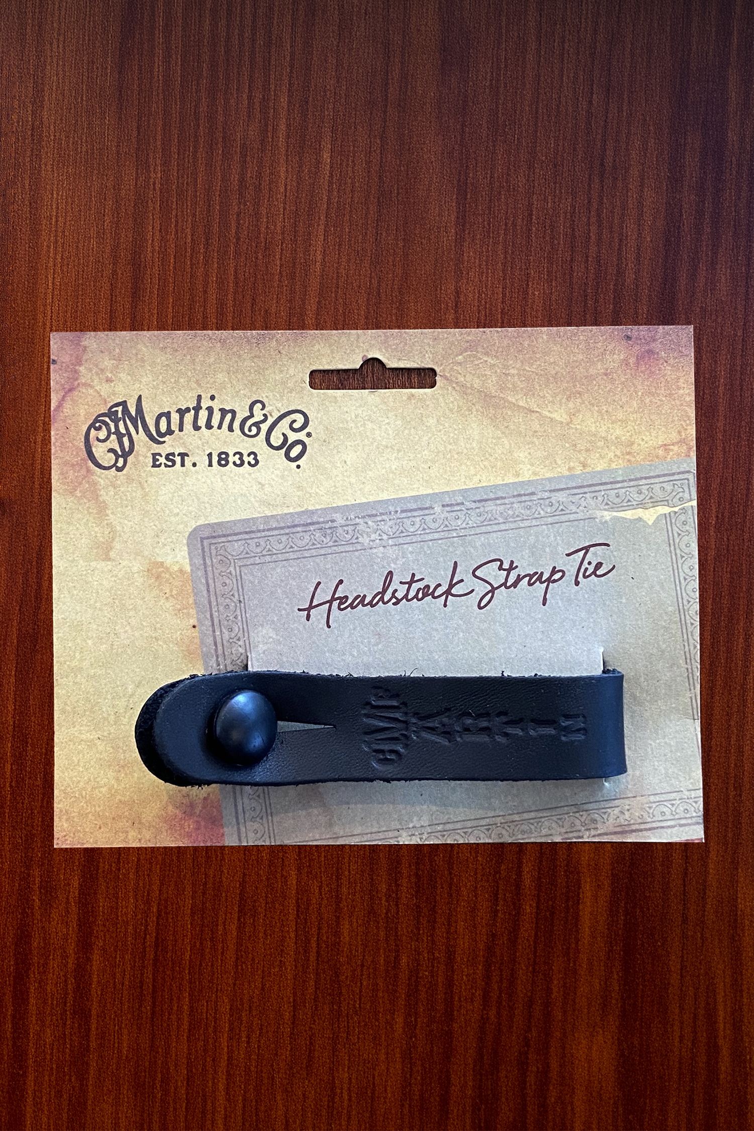 Martin Headstock Guitar Strap Tie Black