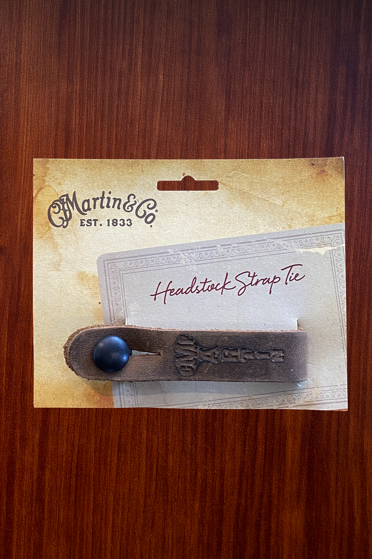 Martin Headstock Guitar Strap Tie Vintage Cocoa