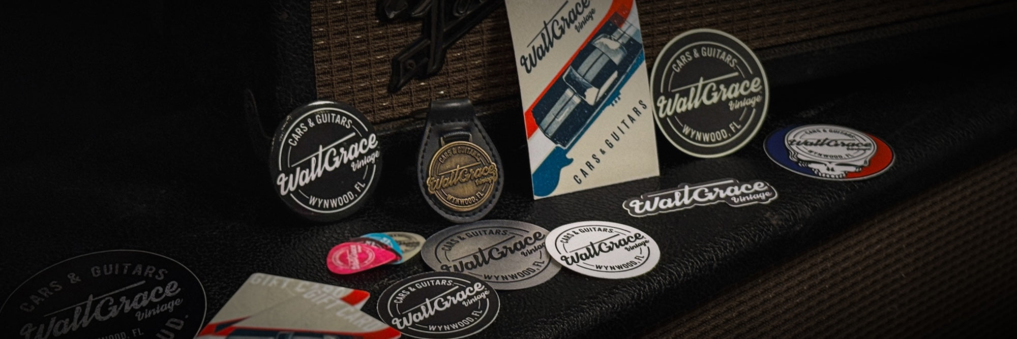 Walt Grace Stickers, picks and keychains