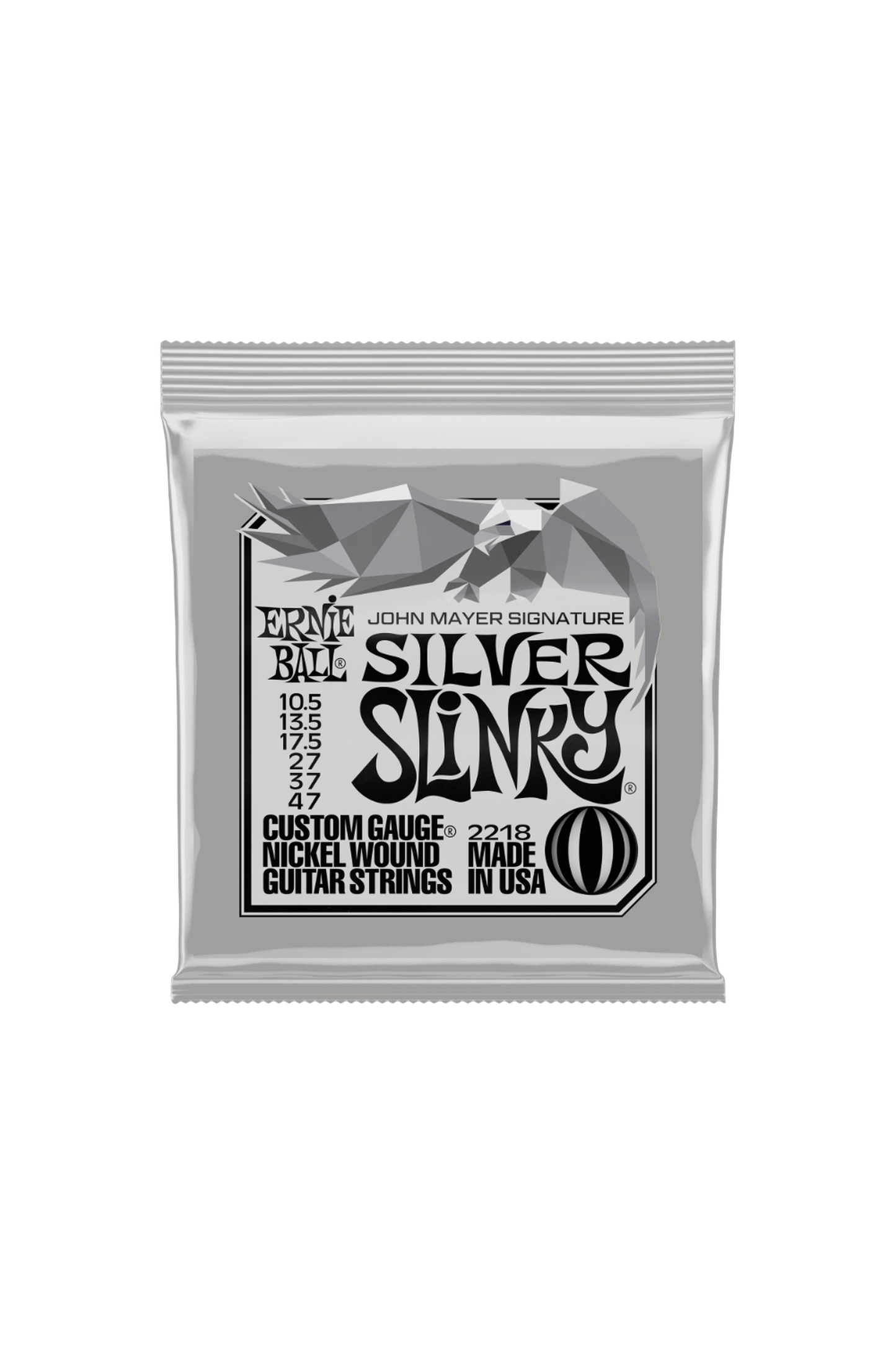 Ernie Ball John Mayer Signature Silver Slinky Nickel Wound Electric Guitar Strings 10.5-47