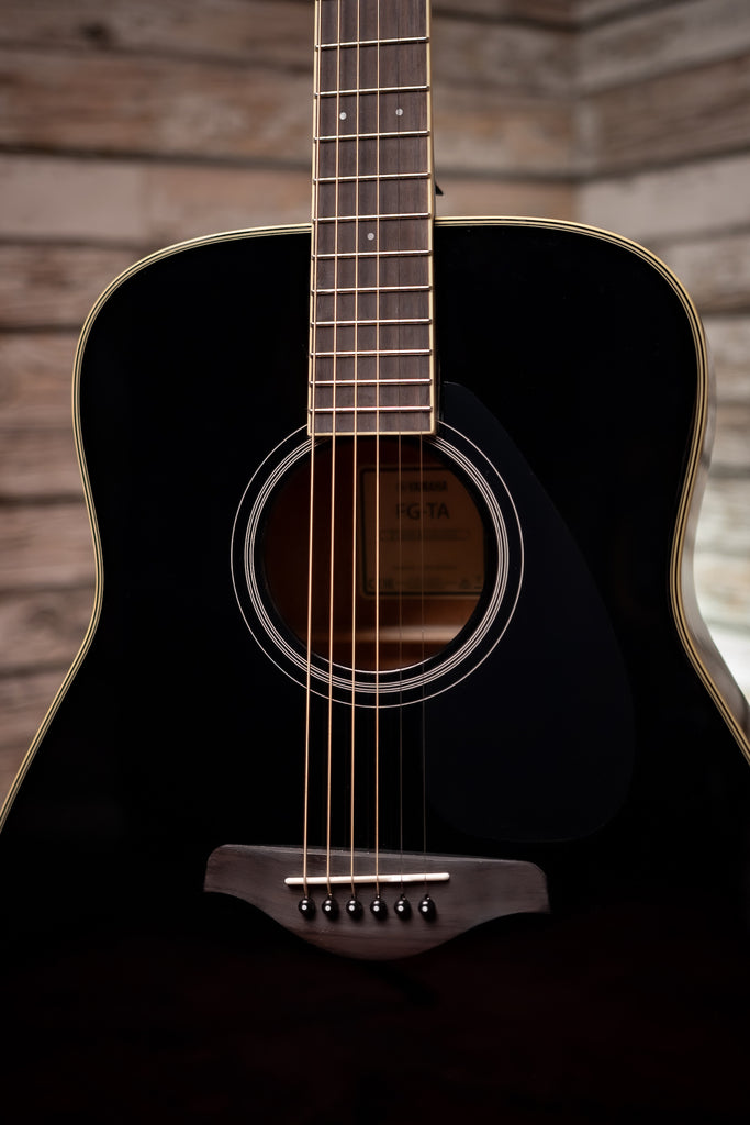 Yamaha FG-TA TransAcoustic Dreadnought Guitar - Black