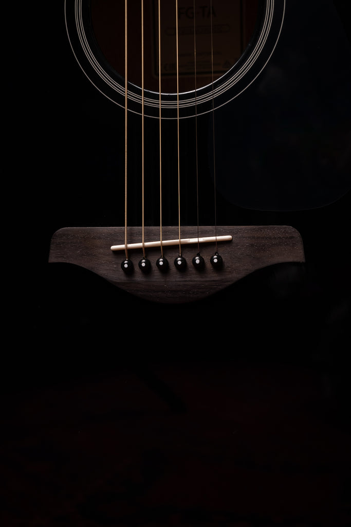 Yamaha FG-TA TransAcoustic Dreadnought Guitar - Black