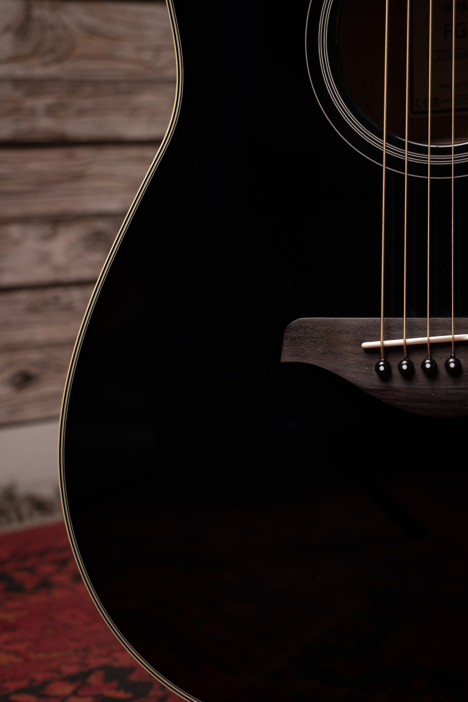 Yamaha FG-TA TransAcoustic Dreadnought Guitar - Black