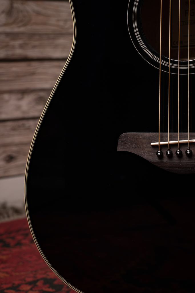 Yamaha FG-TA TransAcoustic Dreadnought Guitar - Black