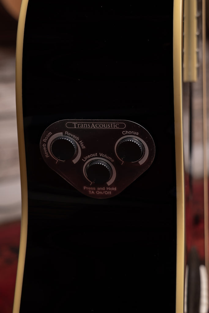 Yamaha FG-TA TransAcoustic Dreadnought Guitar - Black