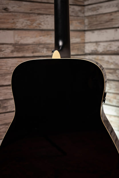 Yamaha FG-TA TransAcoustic Dreadnought Guitar - Black