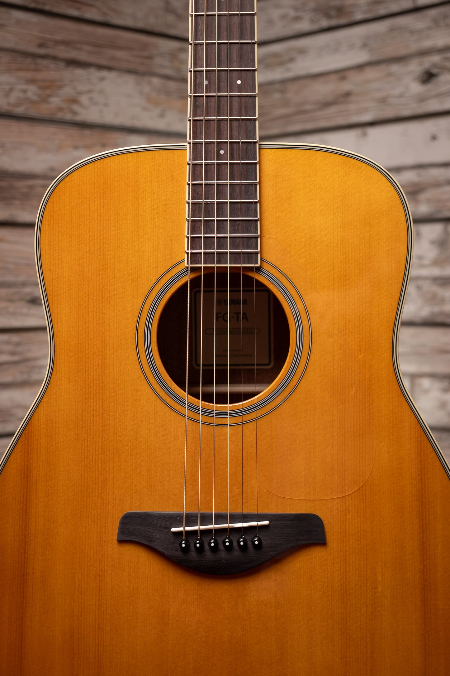 Yamaha FG-TA TransAcoustic Acoustic-Electric Dreadnought Guitar - Vintage Tint