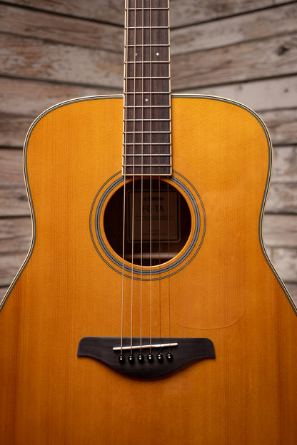 Yamaha FG-TA TransAcoustic Acoustic-Electric Dreadnought Guitar - Vintage Tint