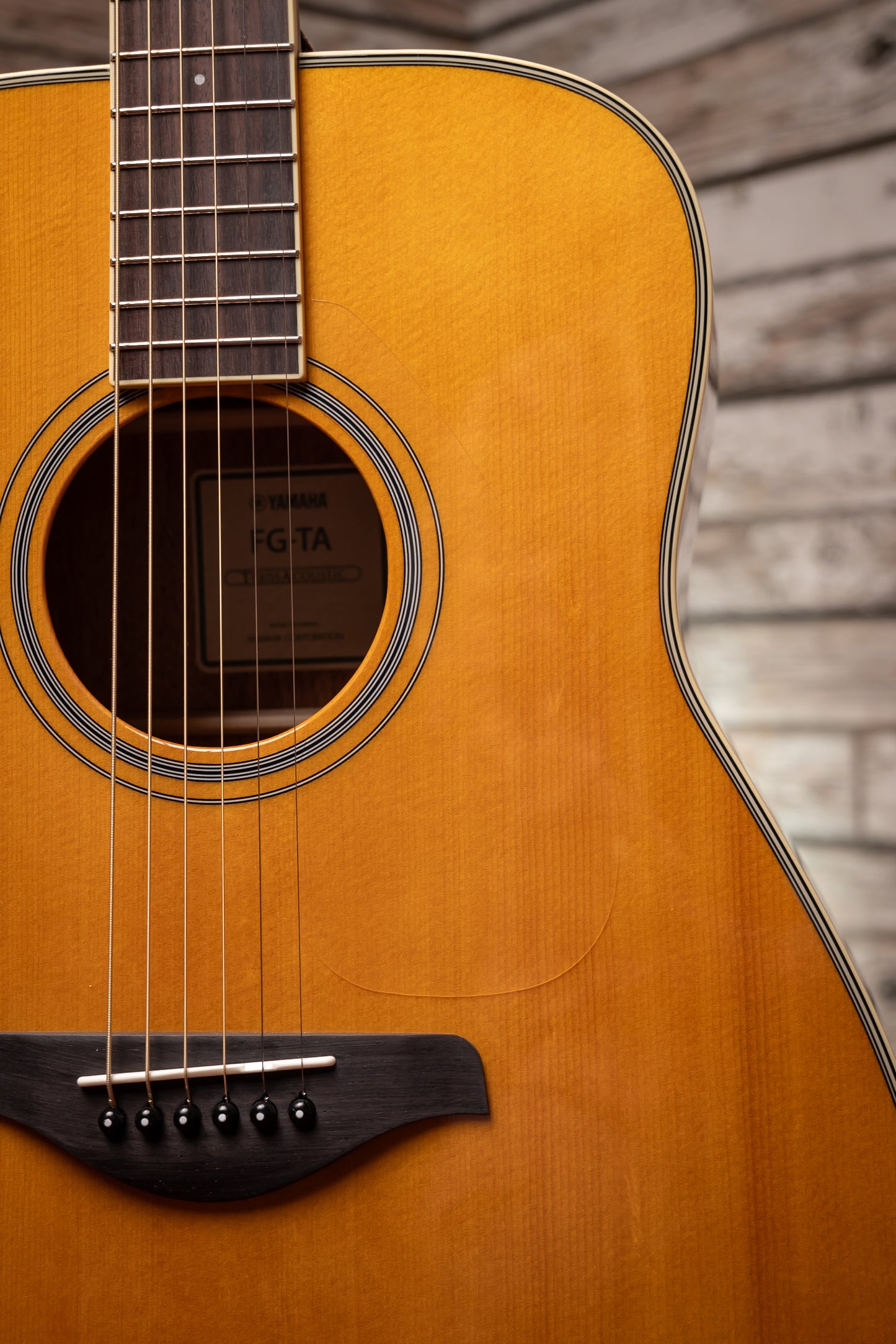 Yamaha FG-TA TransAcoustic Acoustic-Electric Dreadnought Guitar - Vintage Tint
