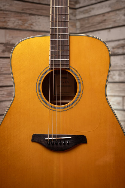 Yamaha FG-TA TransAcoustic Acoustic-Electric Dreadnought Guitar - Vintage Tint