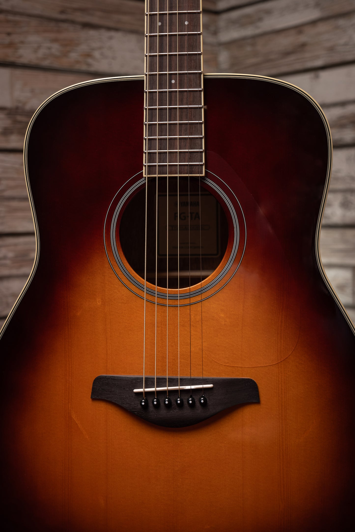 Yamaha FG-TA TransAcoustic Dreadnought Guitar - Brown Sunburst