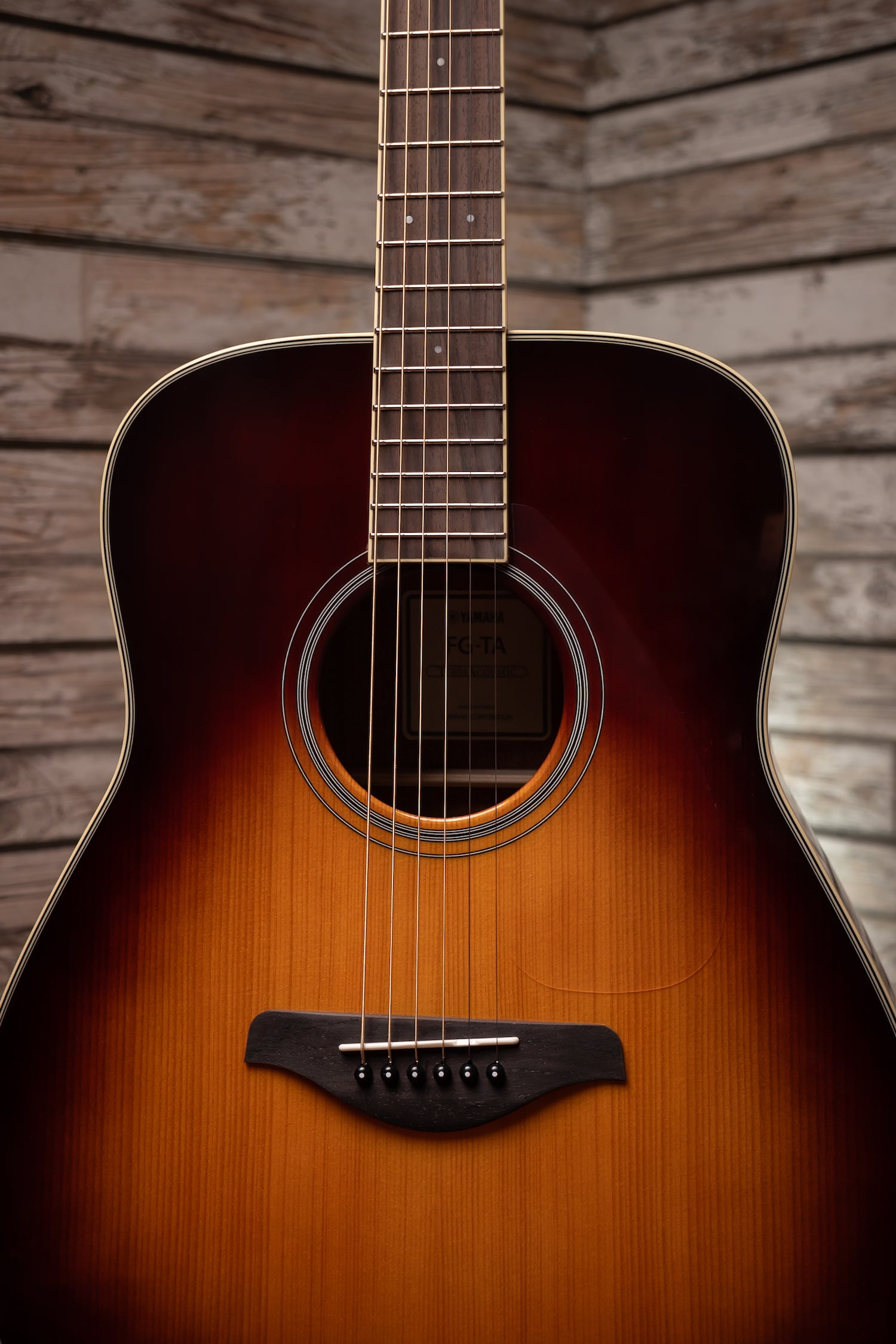 Yamaha FG-TA TransAcoustic Dreadnought Guitar - Brown Sunburst