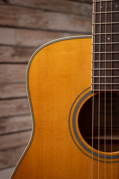 Yamaha FG-TA TransAcoustic Acoustic-Electric Dreadnought Guitar - Vintage Tint