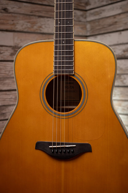 Yamaha FG-TA TransAcoustic Acoustic-Electric Dreadnought Guitar - Vintage Tint