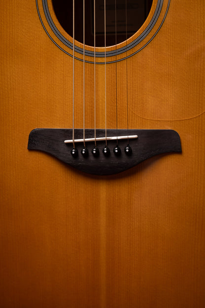 Yamaha FG-TA TransAcoustic Acoustic-Electric Dreadnought Guitar - Vintage Tint