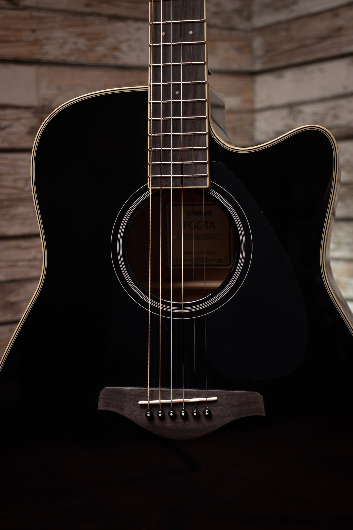 Yamaha FGC-TA TransAcoustic Guitar - Black