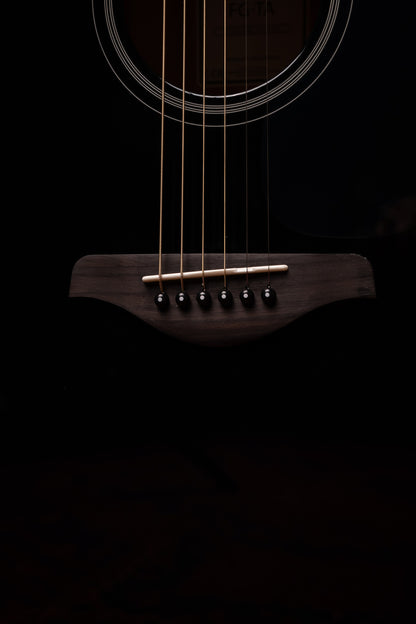 Yamaha FG-TA TransAcoustic Dreadnought Guitar - Black