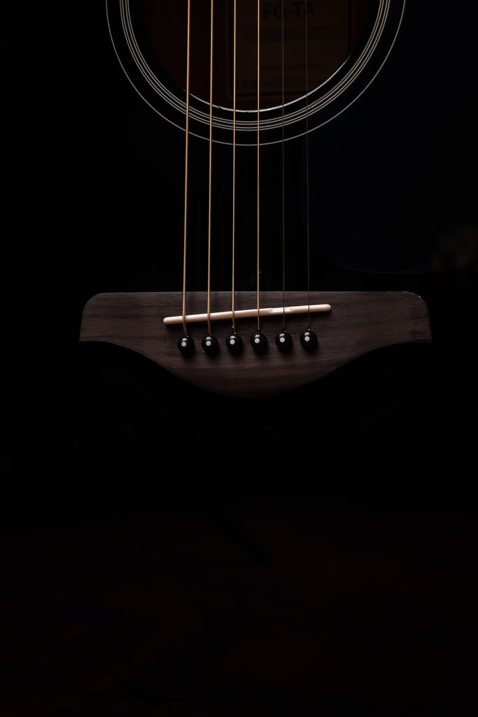 Yamaha FG-TA TransAcoustic Dreadnought Guitar - Black