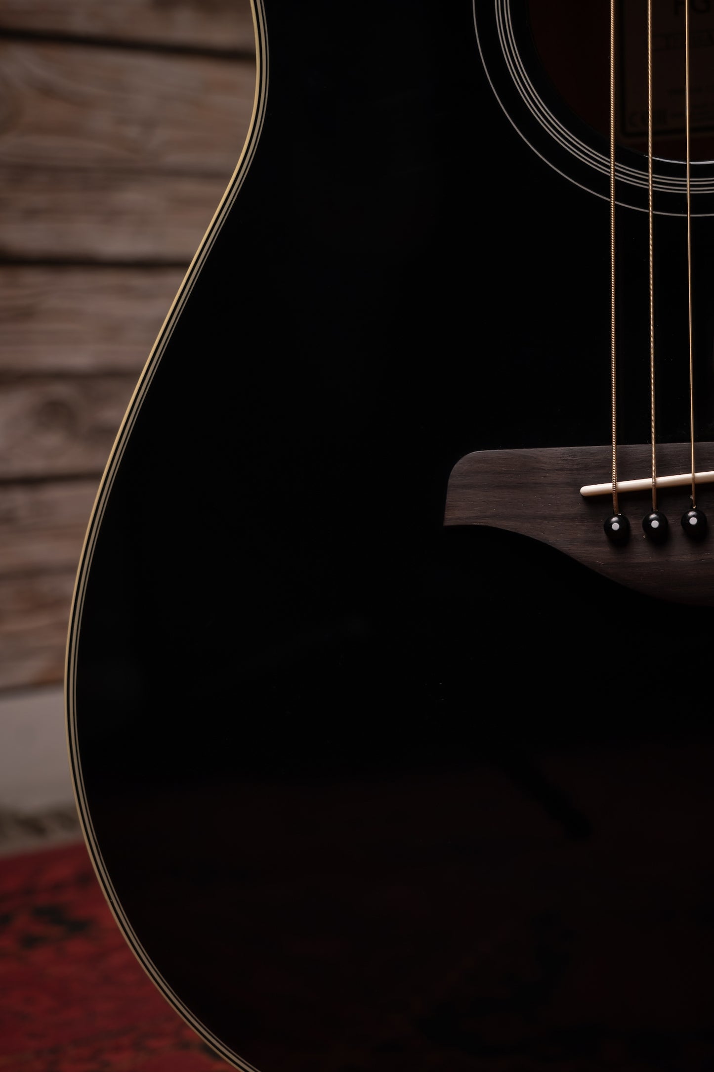 Yamaha FG-TA TransAcoustic Dreadnought Guitar - Black