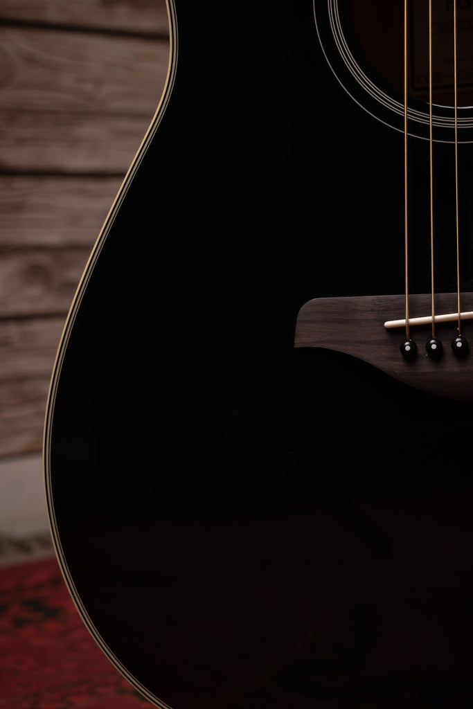Yamaha FG-TA TransAcoustic Dreadnought Guitar - Black