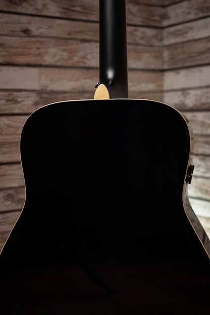 Yamaha FG-TA TransAcoustic Dreadnought Guitar - Black