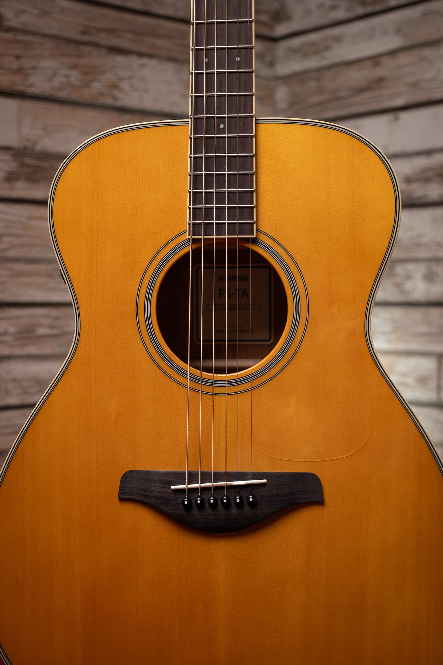 Yamaha FS-TA TransAcoustic Acoustic-Electric Concert Guitar - Vintage Tint