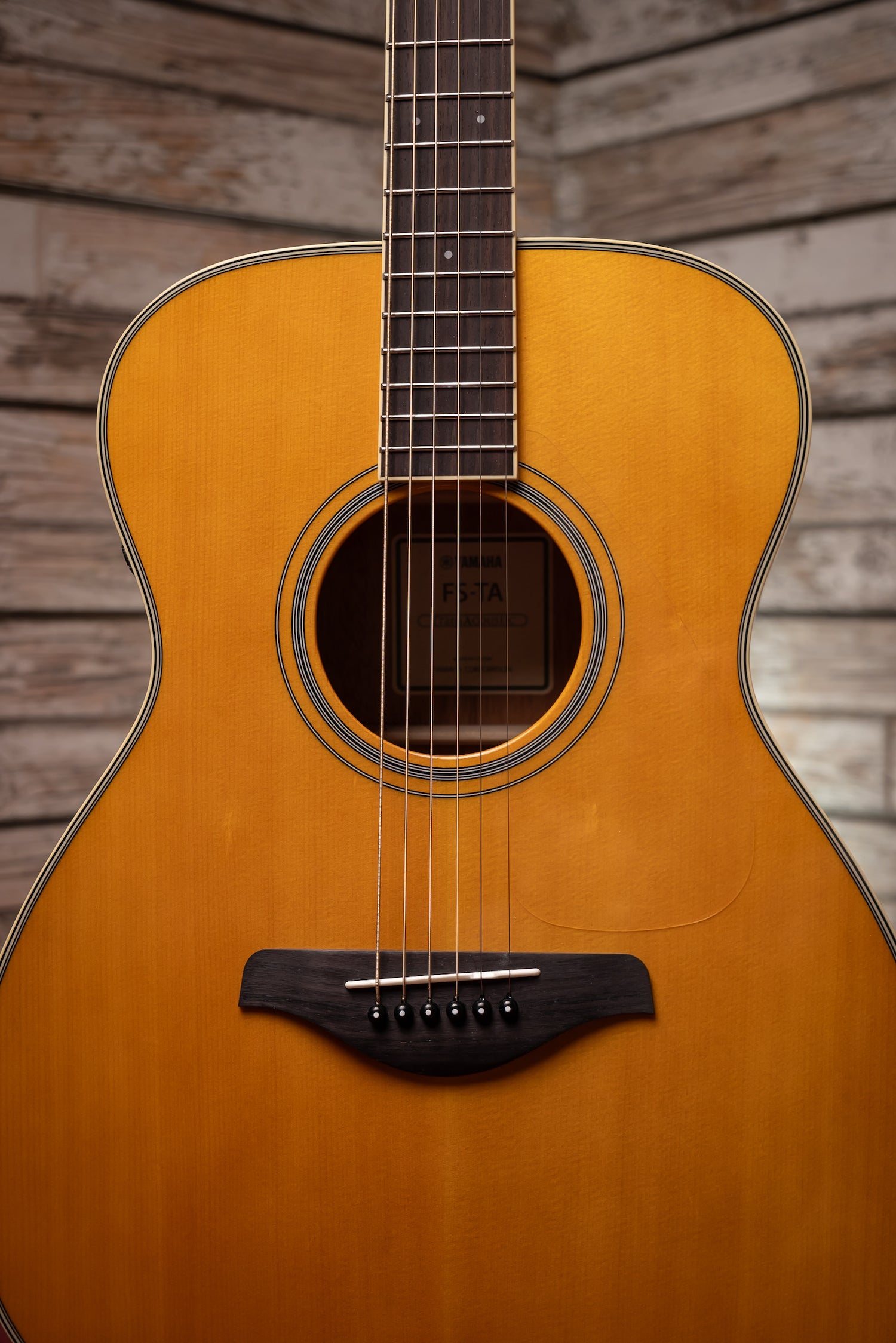 Yamaha FS-TA TransAcoustic Acoustic-Electric Concert Guitar - Vintage Tint