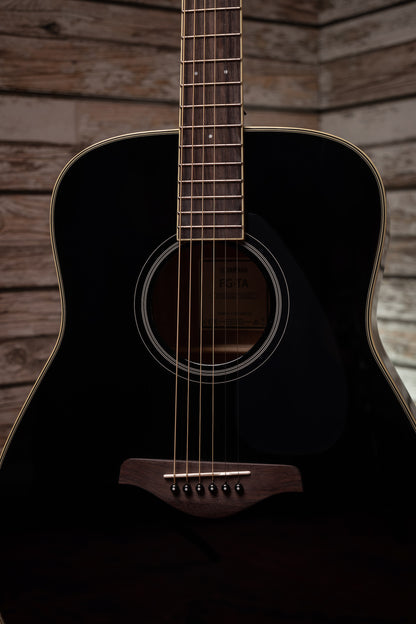 Yamaha FG-TA TransAcoustic Dreadnought Guitar - Black
