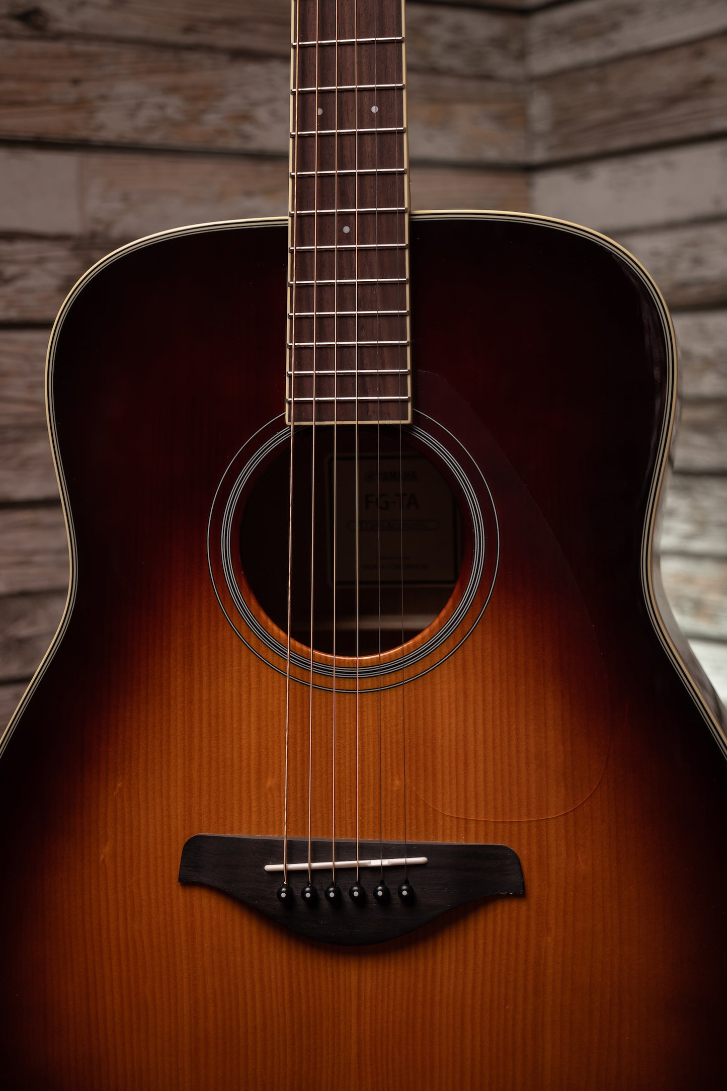 Yamaha FG-TA TransAcoustic Dreadnought Guitar - Brown Sunburst