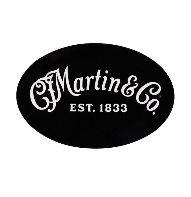 Martin Logo Oval Sticker - Black
