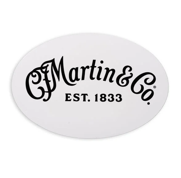 Martin Logo Oval Sticker - White