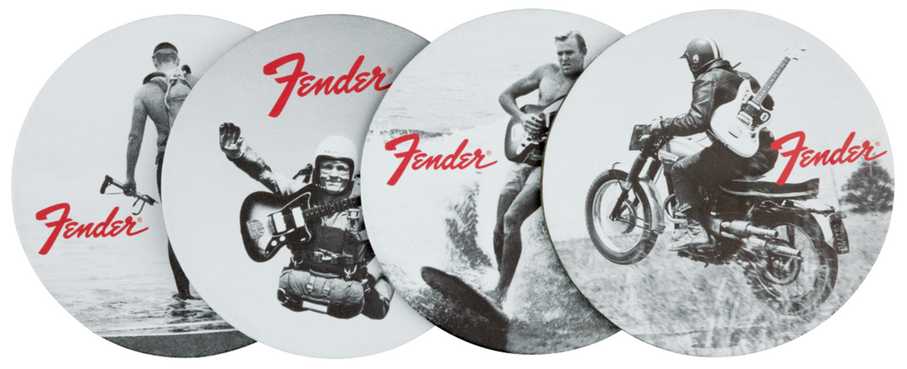 Fender Vintage Ads 4 Pack Coaster Set