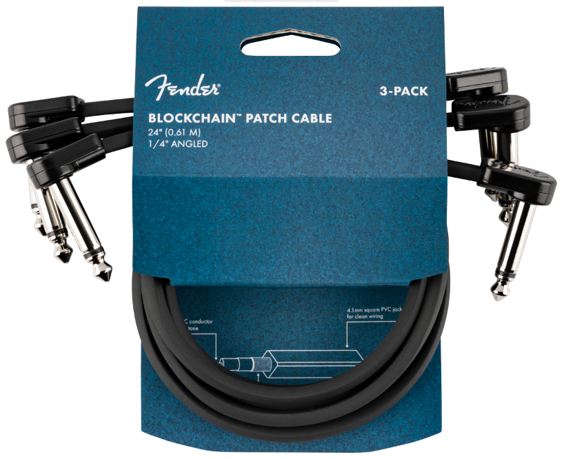 Fender Blockchain Patch Cable 24” 3-Pack