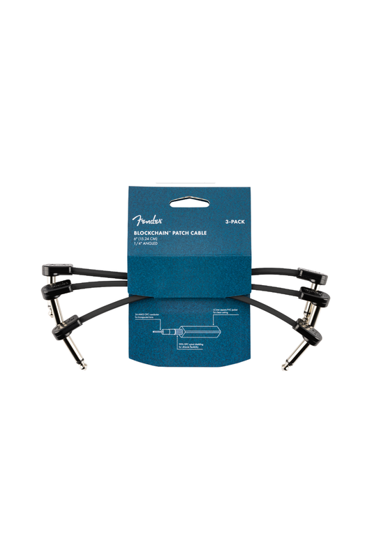 Fender Blockchain Patch Cable 6” 3-Pack