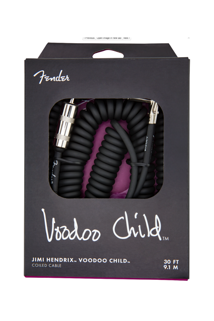 Fender Jimi Hendrix Voodoo Child Coiled Cable - Black