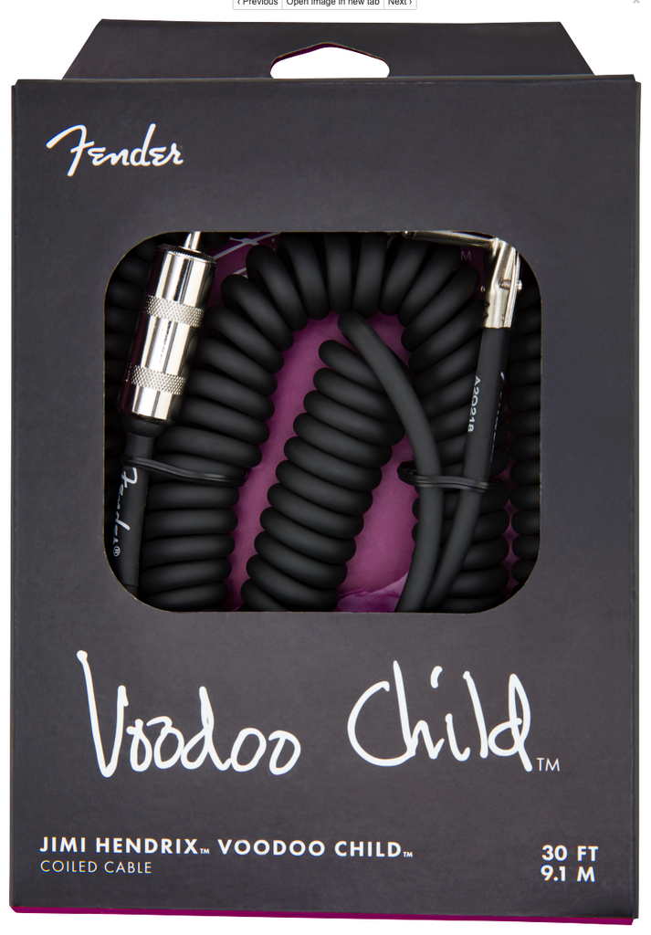 Fender Jimi Hendrix Voodoo Child Coiled Cable - Black