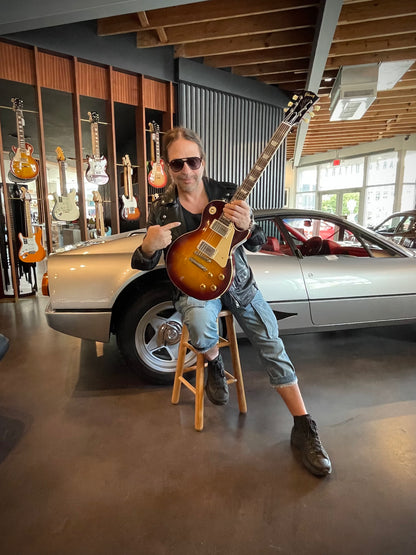 2022 Gibson Custom Shop Sergio Vallin Owned and Stage Used Les Paul Standard Reissue 1958 Murphy Lab Ultra Light Aged Electric Guitar- Bourbon Burst