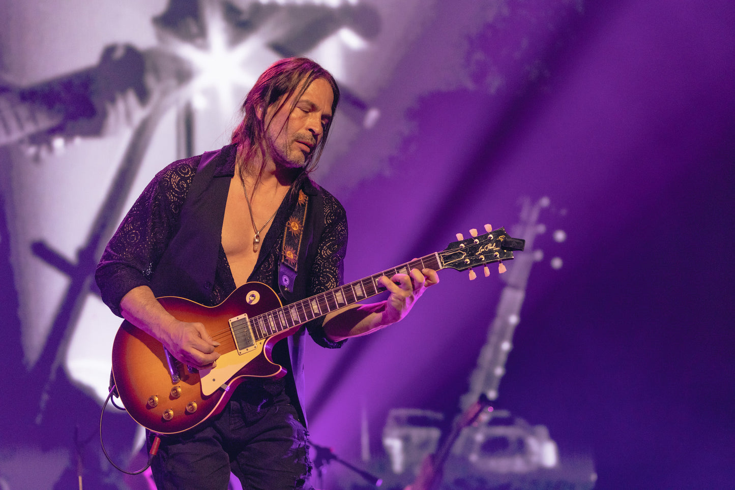 2022 Gibson Custom Shop Sergio Vallin Owned and Stage Used Les Paul Standard Reissue 1958 Murphy Lab Ultra Light Aged Electric Guitar- Bourbon Burst