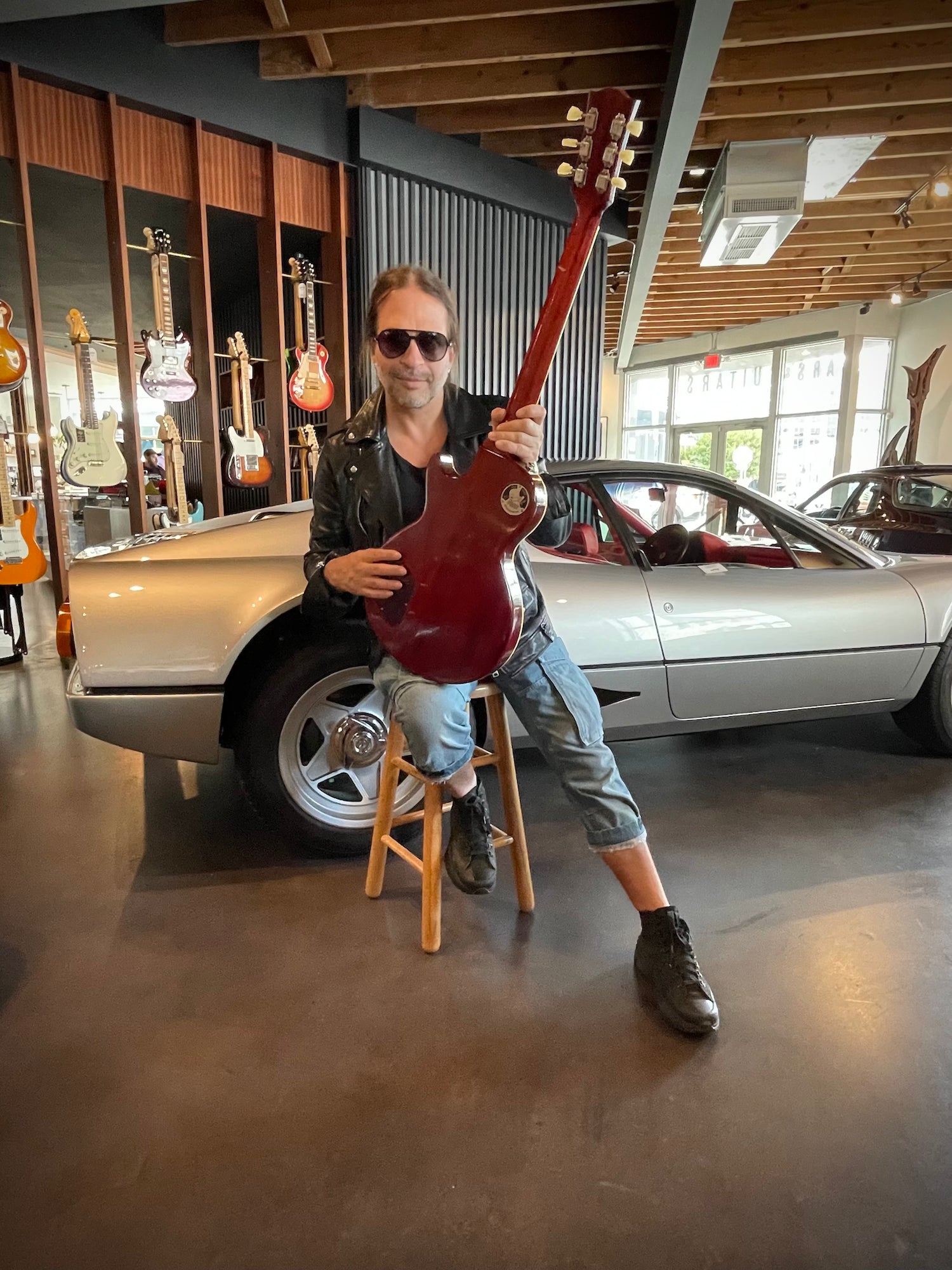 2022 Gibson Custom Shop Sergio Vallin Owned and Stage Used Les Paul Standard Reissue 1958 Murphy Lab Ultra Light Aged Electric Guitar- Bourbon Burst