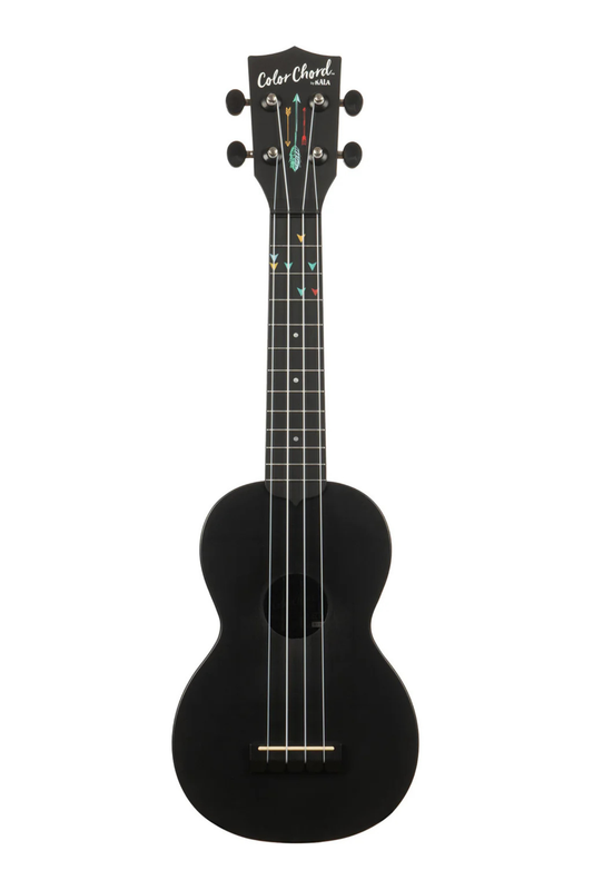 Kala Learn To Play Color Chord Soprano Ukulele Pack -  Black