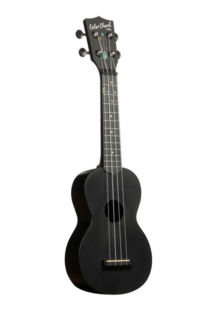Kala Learn To Play Color Chord Soprano Ukulele Pack -  Black