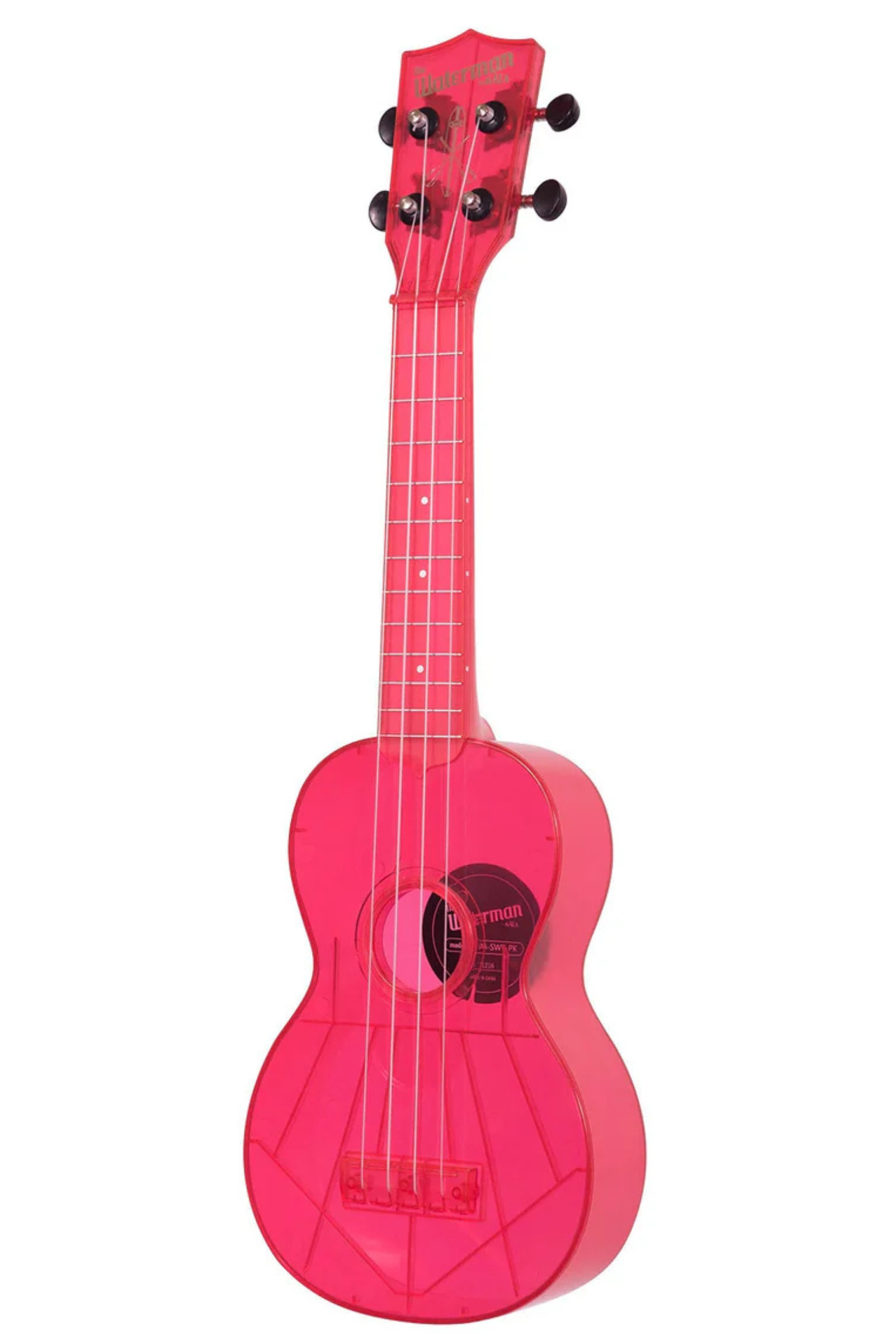 Kala The Waterman Soprano Ukulele - Fluorescent Watermelon Pink