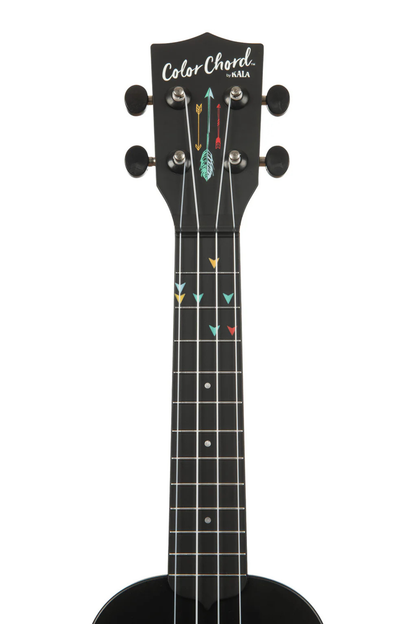 Kala Learn To Play Color Chord Soprano Ukulele Pack -  Black